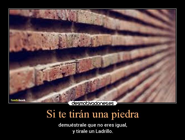 Si te tirán una piedra -