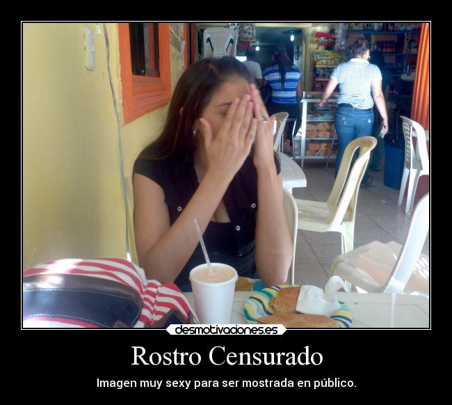 Rostro Censurado - Imagen muy sexy para ser mostrada en público.