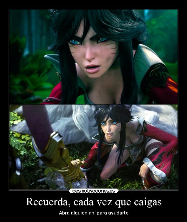 carteles amistad league leguends ahri leona nuevo amanecer desmotivaciones