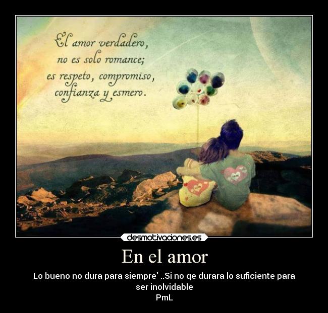 En el amor -