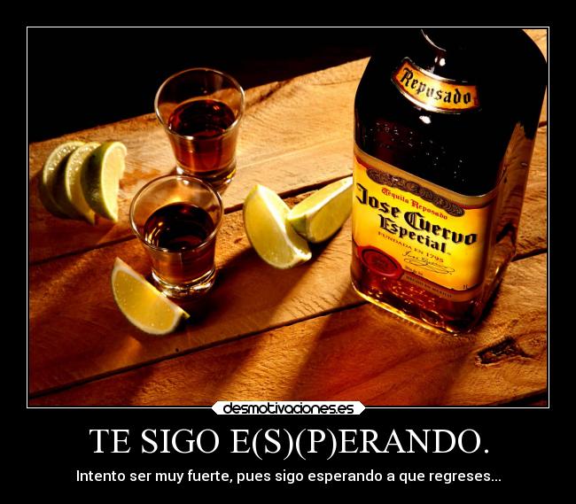 TE SIGO E(S)(P)ERANDO. - Intento ser muy fuerte, pues sigo esperando a que regreses...