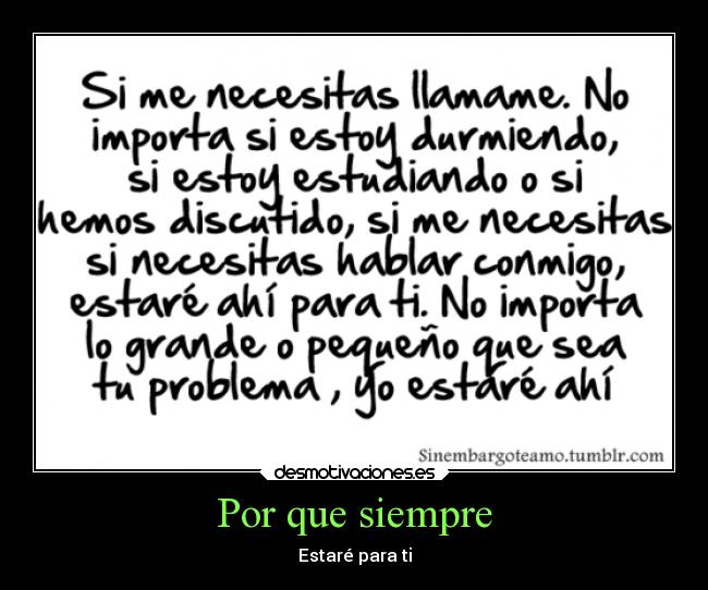 Por que siempre - Estaré para ti