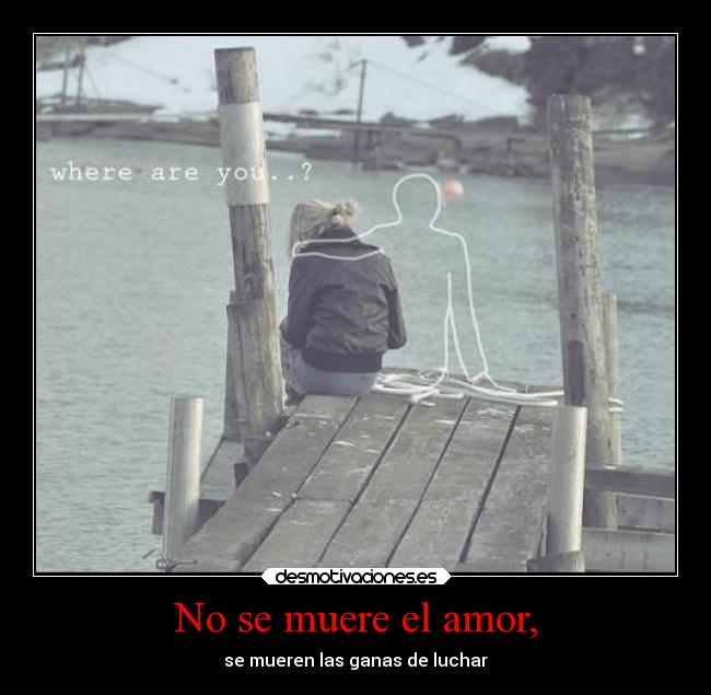 No se muere el amor, - se mueren las ganas de luchar
