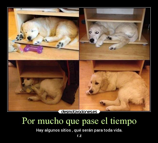 Por mucho que pase el tiempo - Hay algunos sitios , qué serán para toda vida.
r.z