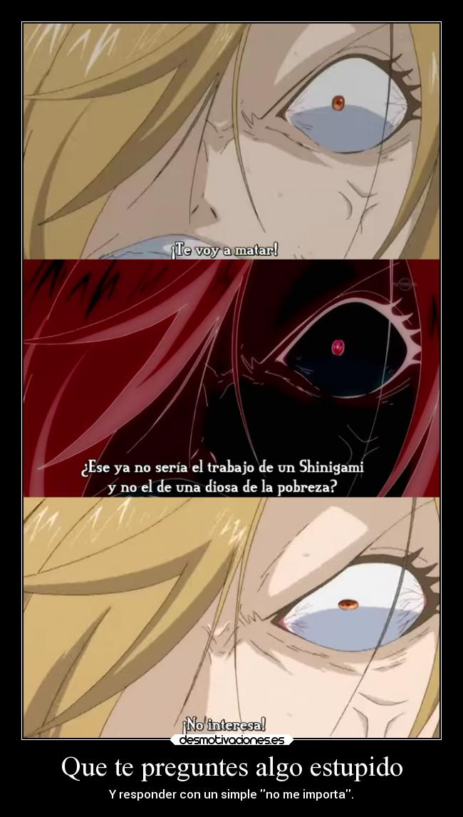 carteles anime binbougami laurasimpson11 diosa dela pobreza preguntar desmotivaciones