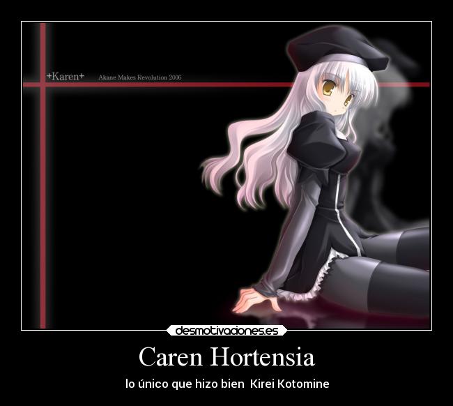 Caren Hortensia - lo único que hizo bien Kirei Kotomine