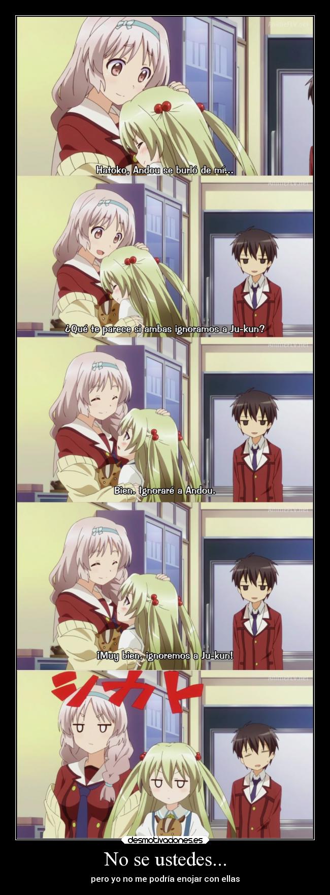 carteles anime chifuyu himeki jurai ando hatoko kushikawa ino battle nichijo kei naka desmotivaciones