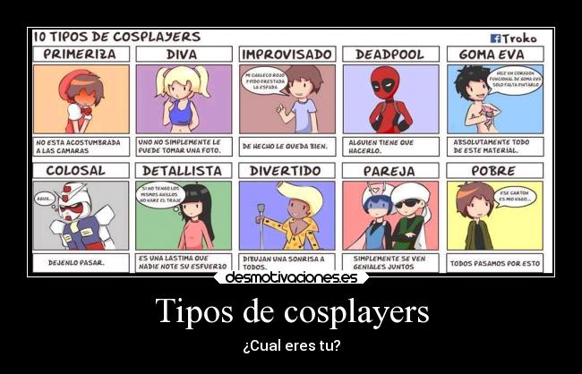 Tipos de cosplayers - 