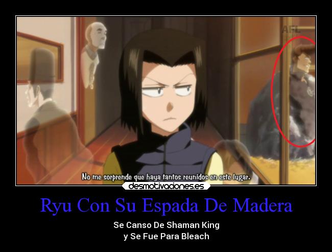 Ryu Con Su Espada De Madera - Se Canso De Shaman King
y Se Fue Para Bleach