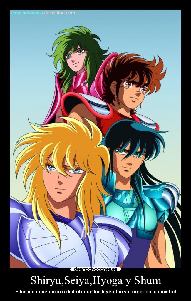 Shiryu,Seiya,Hyoga y Shum - 
