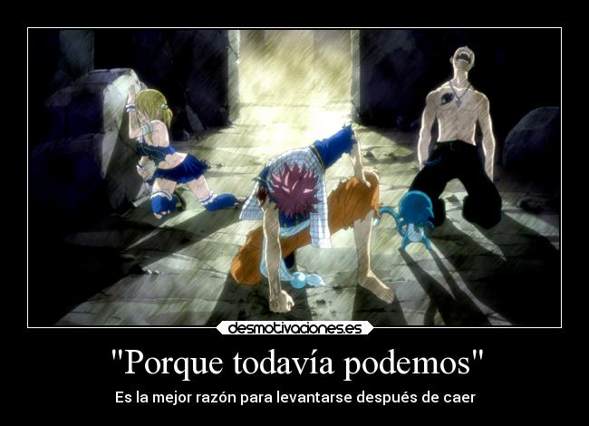 carteles anime fairytail fairy tail natsu dragneel lucy hearthfilia gray fullbuster happy desmotivaciones