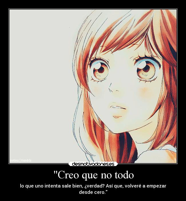 carteles anime futaba aoharuride emepezar cero acabar desmotivaciones