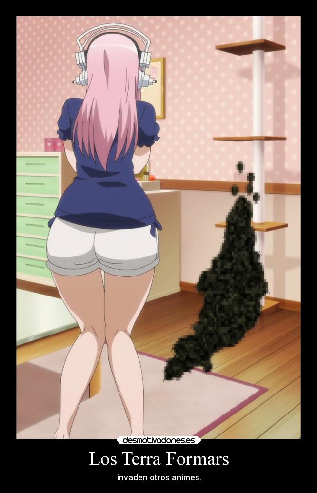 carteles anime harukaze terra formars super sonico cucarachas desmotivaciones