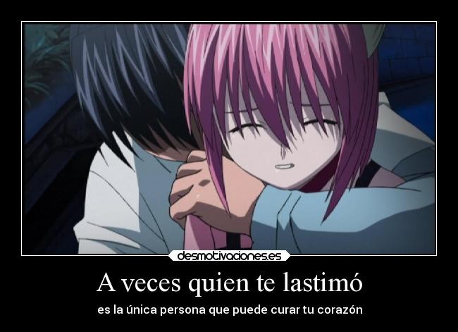 carteles anime lucy kouta beso desmotivaciones