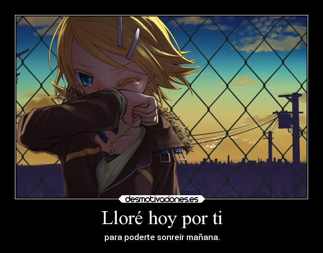 Lloré hoy por ti -