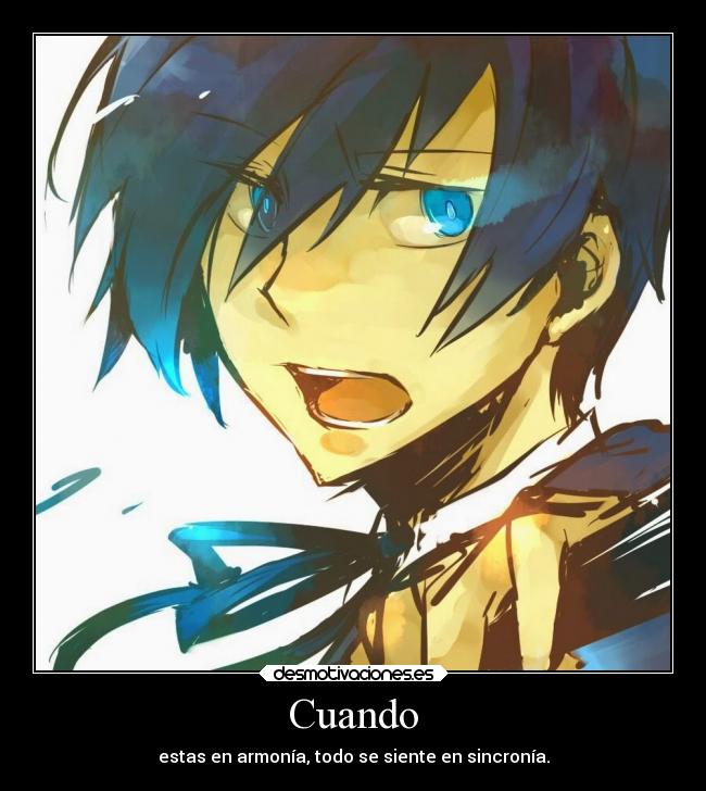 Cuando - estas en armonía, todo se siente en sincronía.
