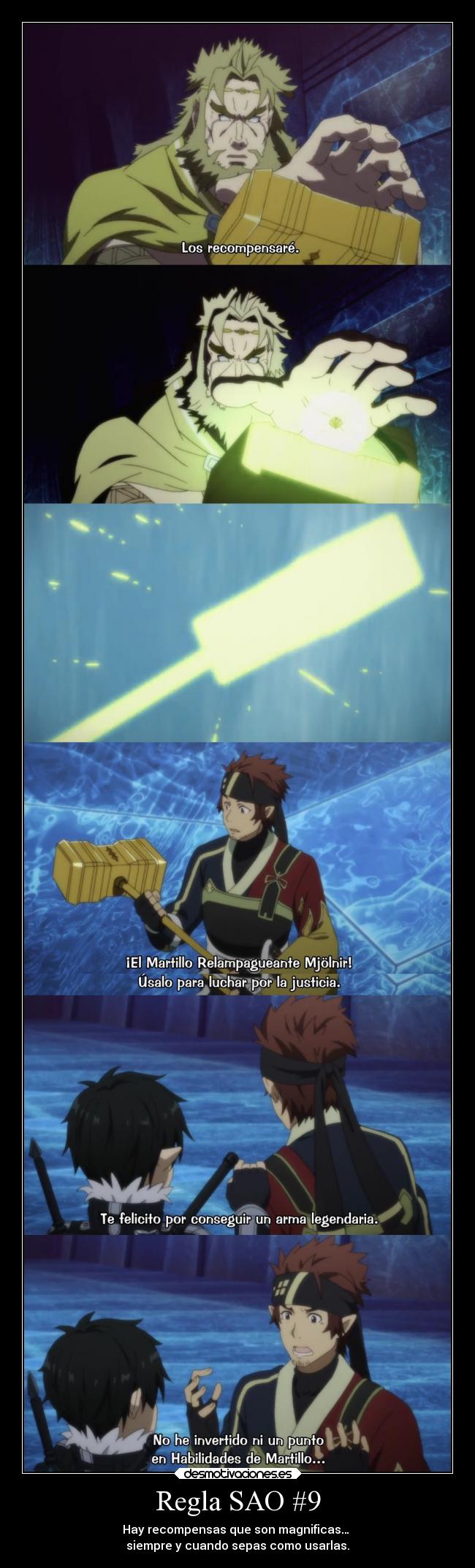 carteles anime sao swordartonline kirito klein desmotivaciones