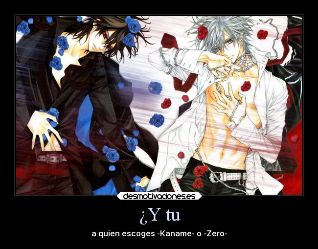 ¿Y tu - a quien escoges -Kaname- o -Zero-
