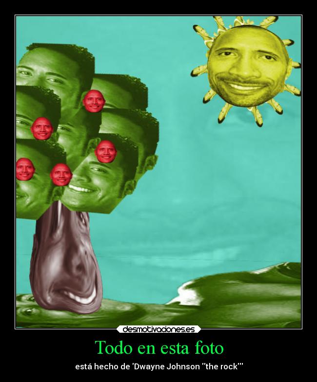 Todo en esta foto - está hecho de Dwayne Johnson the rock
