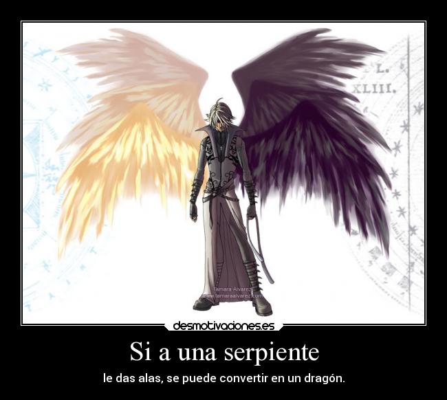 Si a una serpiente - le das alas, se puede convertir en un dragón.