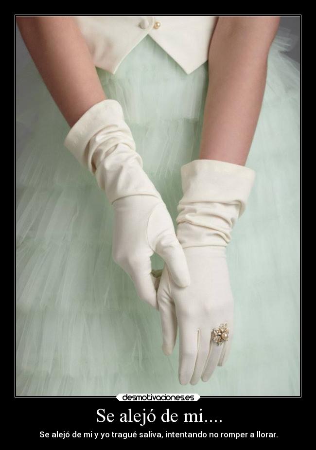 Se alejó de mi.... - Se alejó de mi y yo tragué saliva, intentando no romper a llorar.