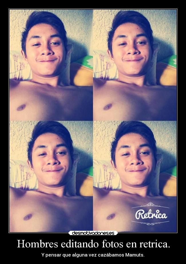 Hombres editando fotos en retrica. -