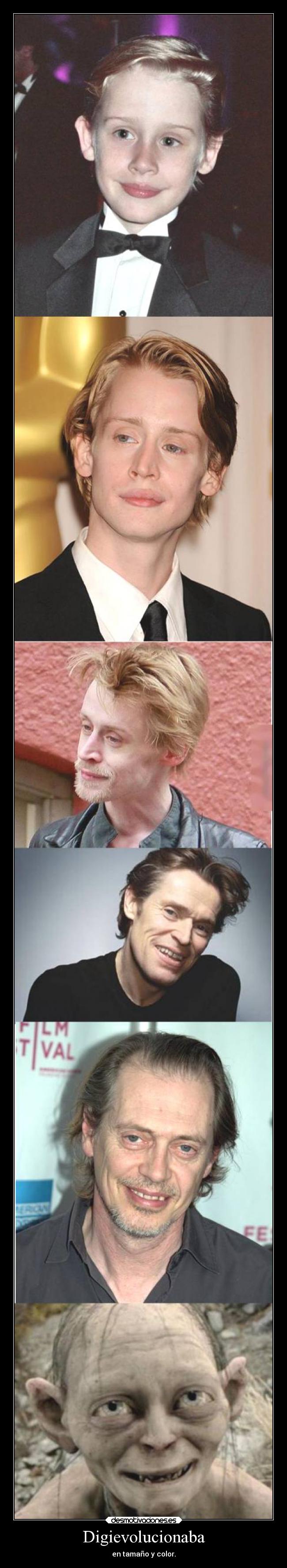 Digievolucionaba - en tamaño y color.