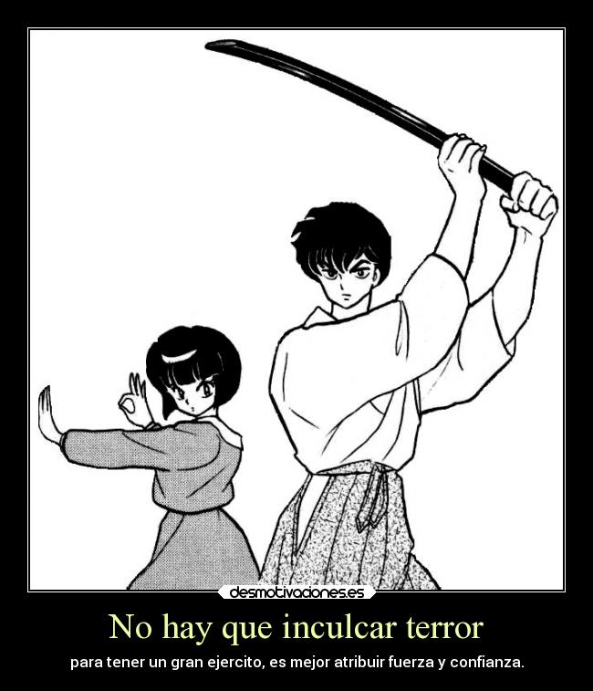 carteles confianza anime manga otaku cosplay inculcar terror gran ejercito atribuir fuerza desmotivaciones