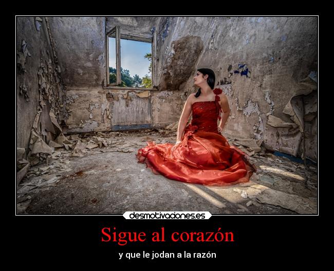Sigue al corazón - y que le jodan a la razón