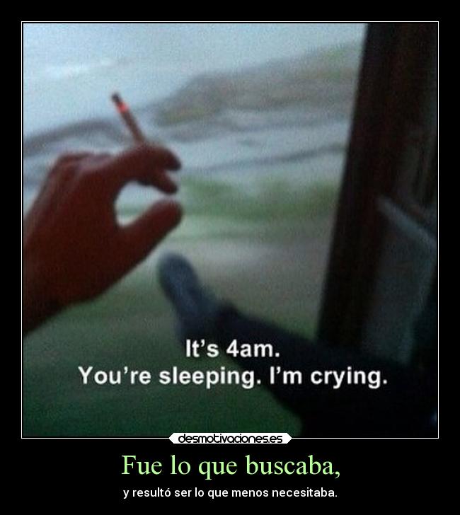 Fue lo que buscaba, -