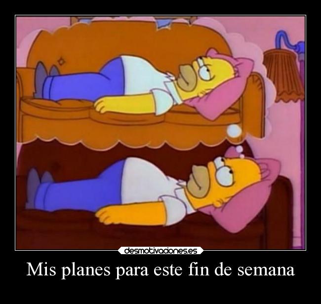 Mis planes para este fin de semana - 