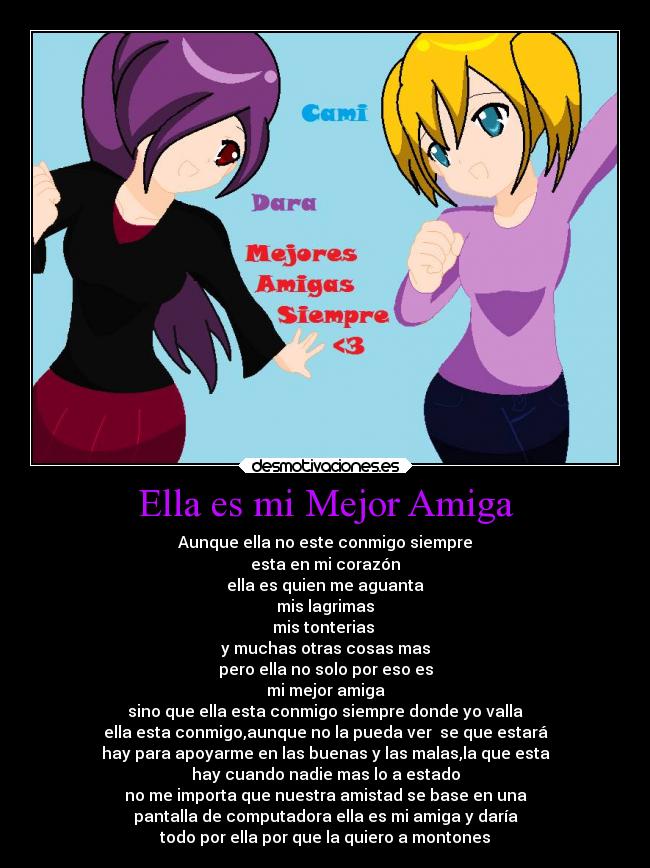 carteles distancia amistad mejor amiga desmotivaciones