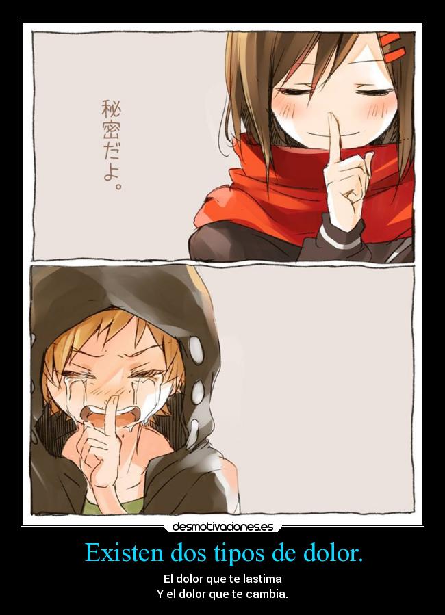 carteles dolor anime desmotivaciones