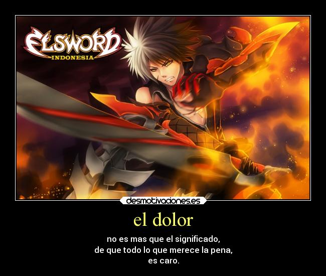 el dolor -