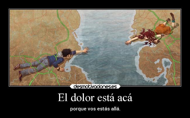 El dolor está acá -