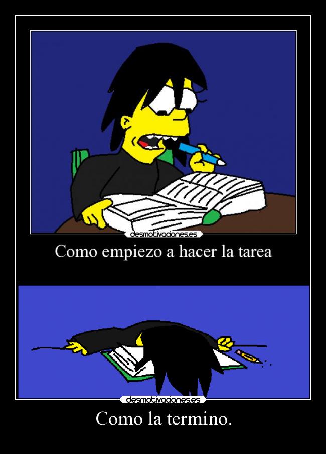 Como la termino. - 