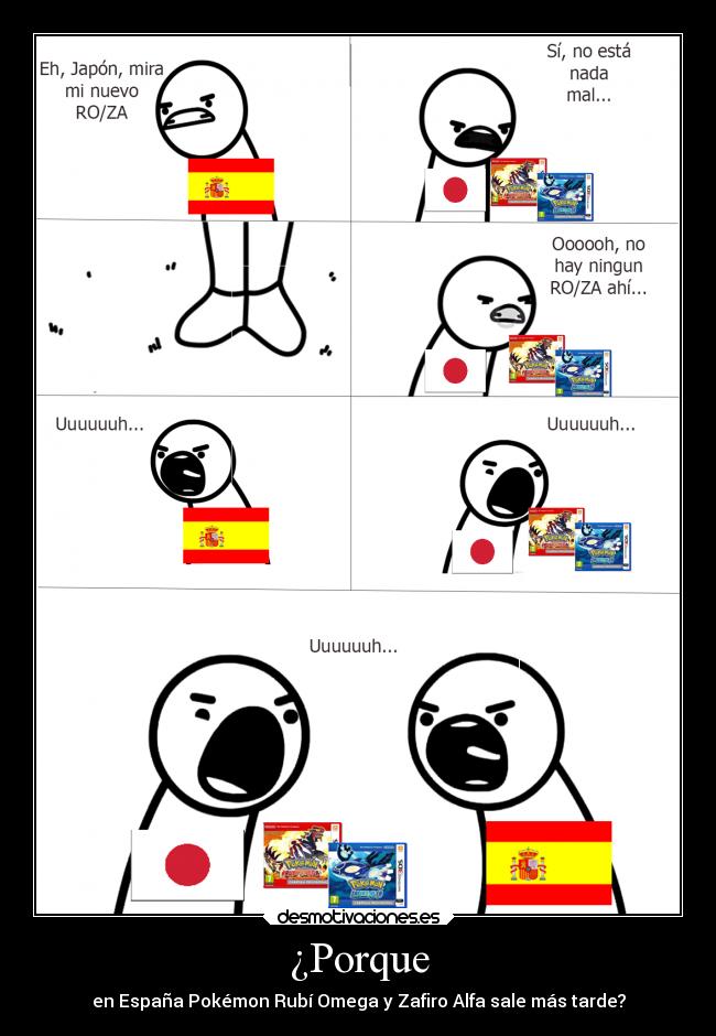 ¿Porque - en España Pokémon Rubí Omega y Zafiro Alfa sale más tarde?