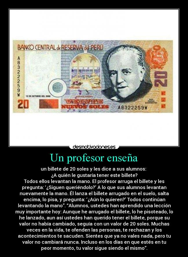Un profesor enseña -