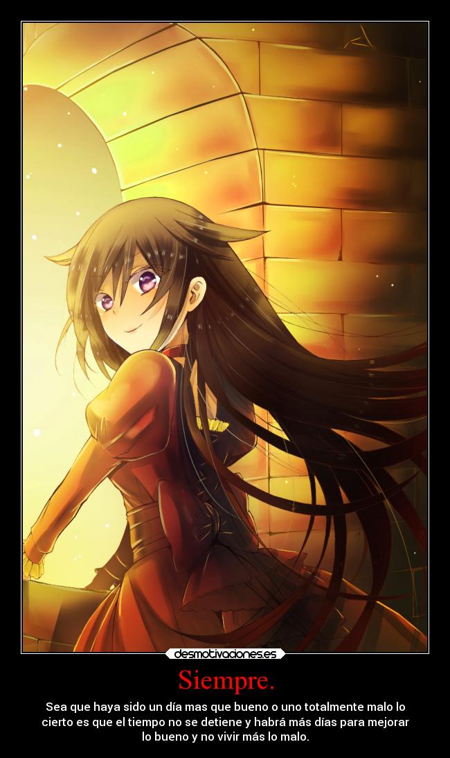 carteles esperanza sentimientos deseos anime siempre dias alice baskerville pandorahearts desmotivaciones