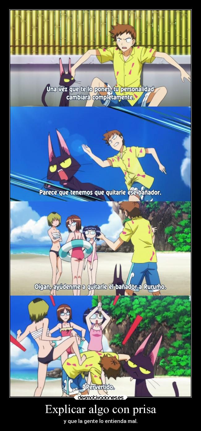 Explicar algo con prisa - 