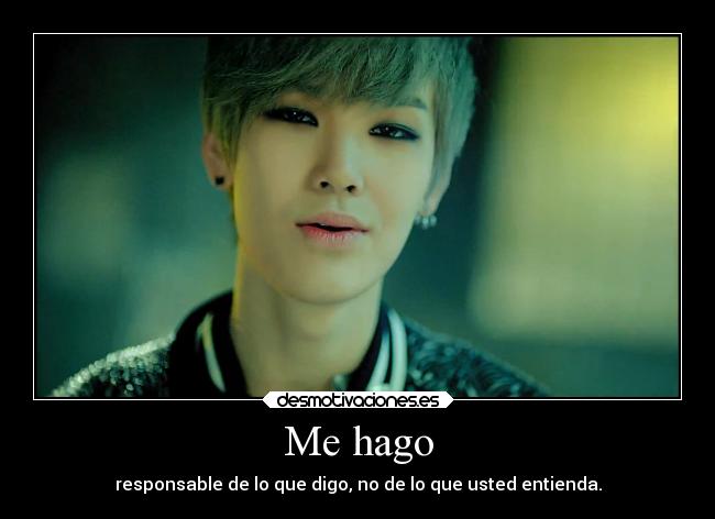 Me hago - responsable de lo que digo, no de lo que usted entienda.