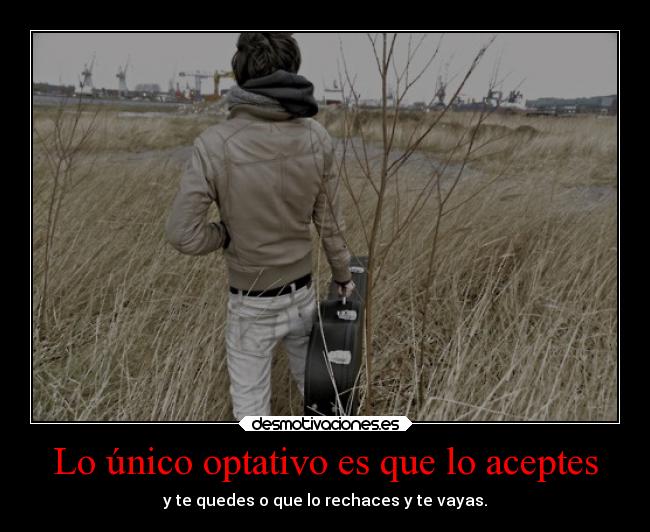 Lo único optativo es que lo aceptes - 