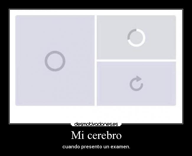 Mi cerebro - cuando presento un examen.