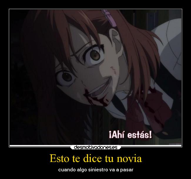 Esto te dice tu novia - cuando algo siniestro va a pasar