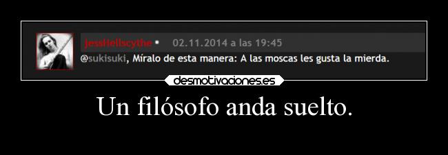 Un filósofo anda suelto. -