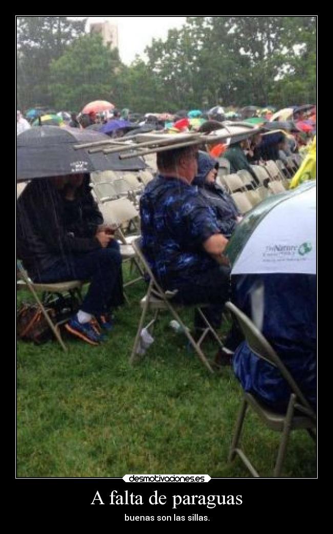 A falta de paraguas -
