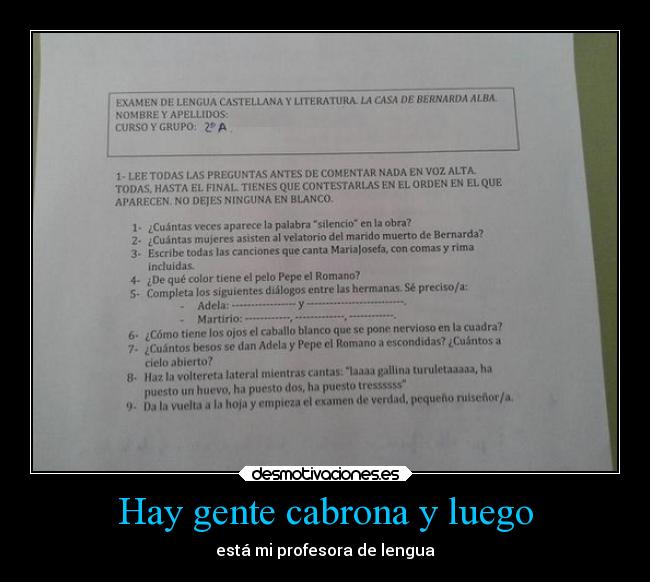Hay gente cabrona y luego - 