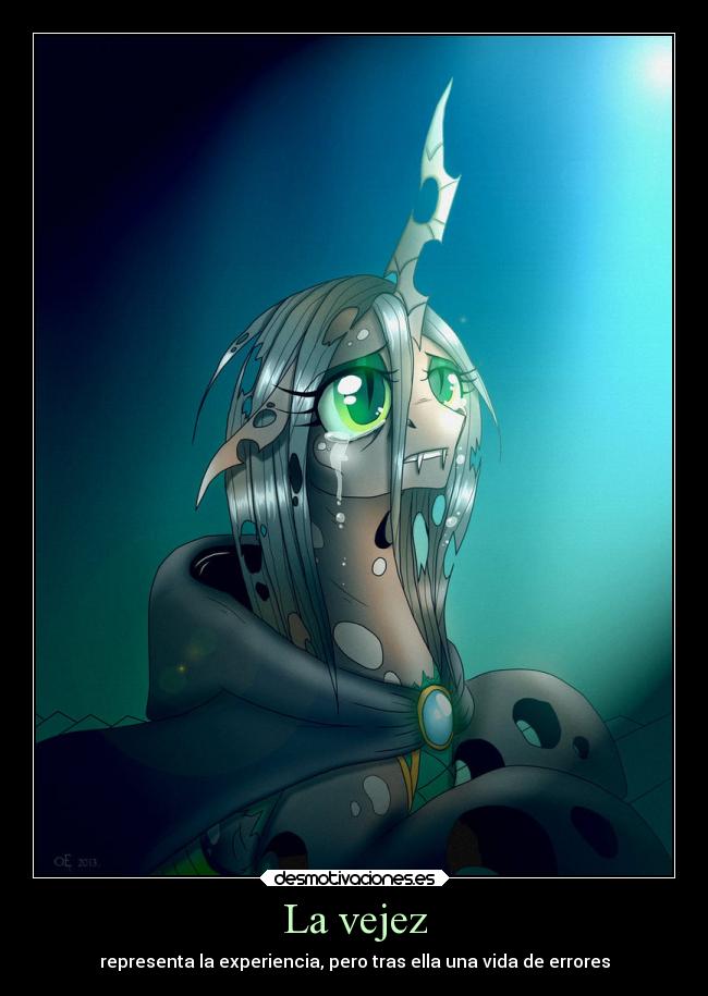 La vejez - representa la experiencia, pero tras ella una vida de errores