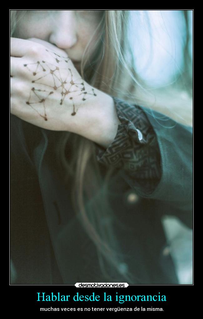 Hablar desde la ignorancia - 