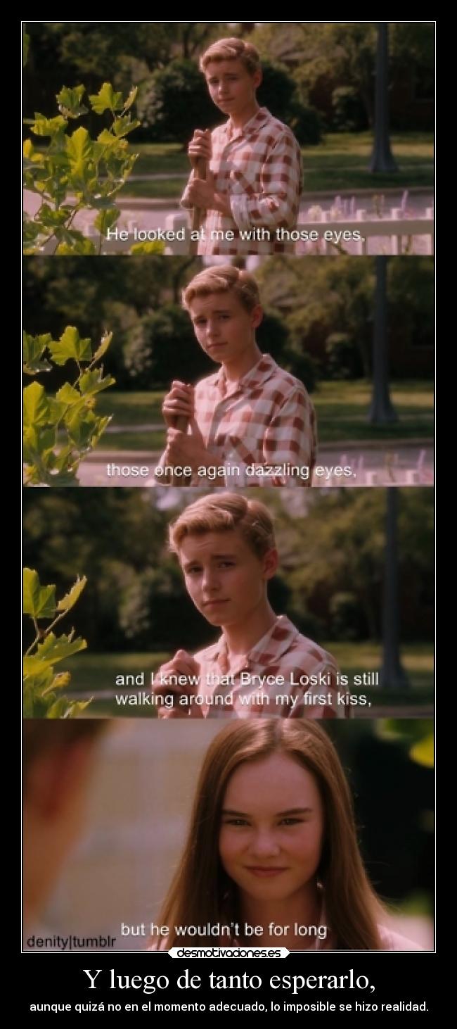 Y luego de tanto esperarlo, - aunque quizá no en el momento adecuado, lo imposible se hizo realidad.